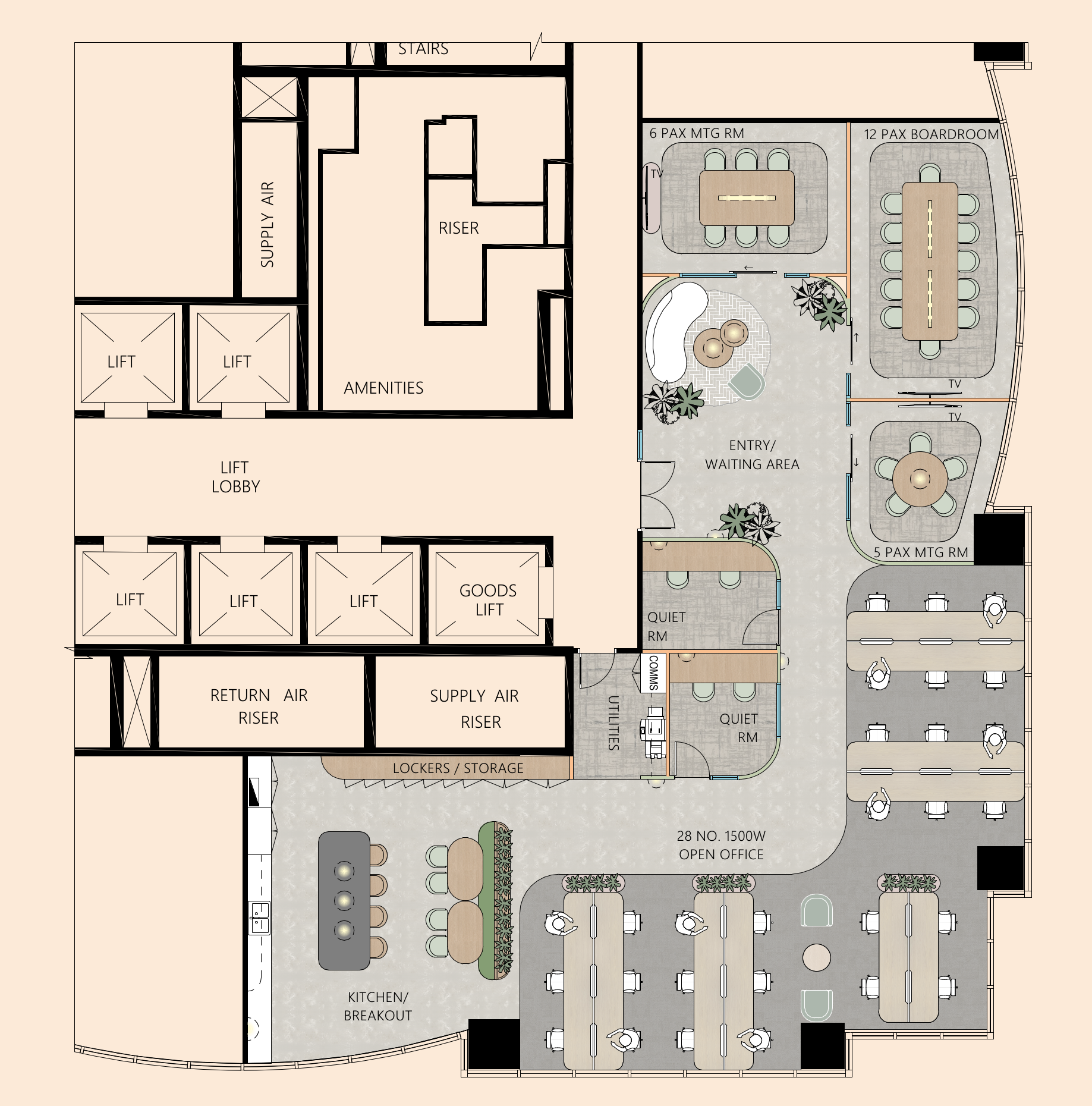 One O'Connell Suite 33.03 Floorplan