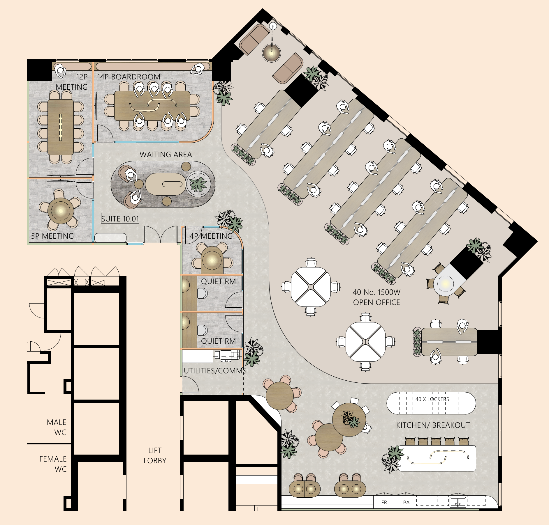 One O'Connell Suite 10.01 Floorplan