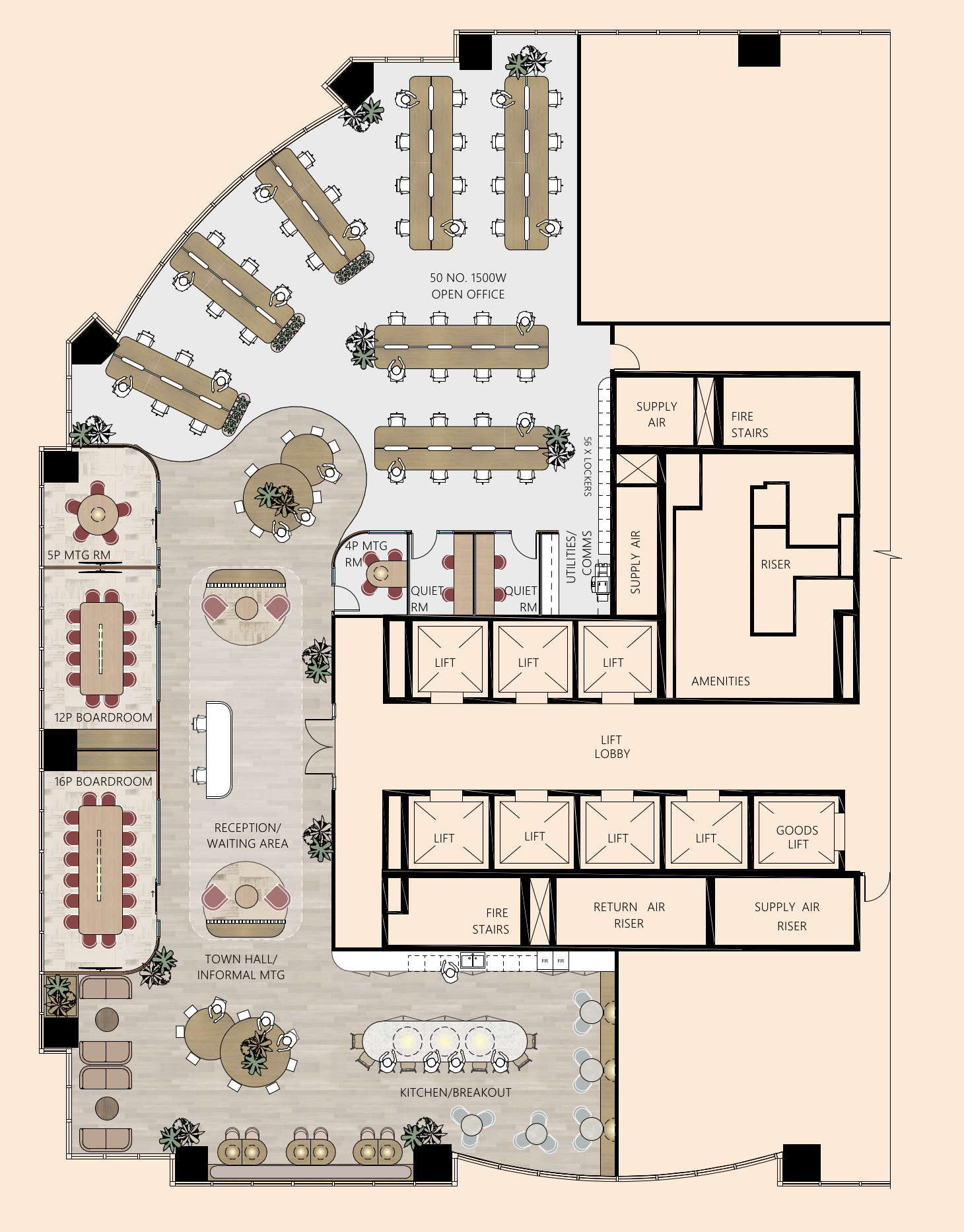 One O'Connell Suite 33.01 Floorplan